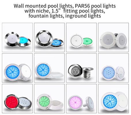 多色刷りのステンレス鋼LEDの鉱泉ライト、120V白いLEDのプールの電球
