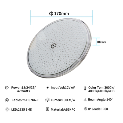 RF-003B-252 LED PAR56 RGBの細いプールは星のためのIP68をつける